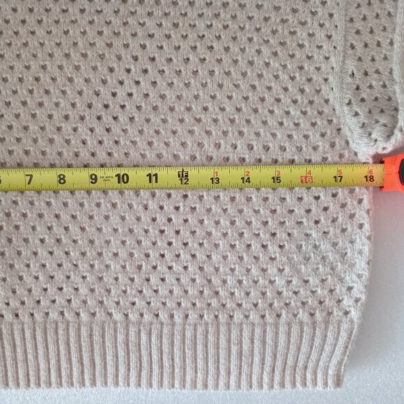H&M Kids Crochet Knit Sweater Cream Soft Cozy Preppy Retro-inspired Sz CA 12-14A - Picture 5 of 6